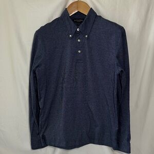 Brooks Brothers Navy Casual Knit Button Down Shirt.